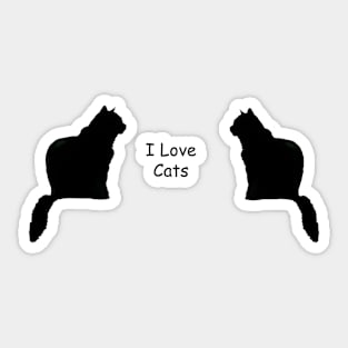 Double Cat Love Sticker